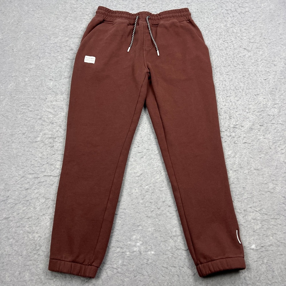 Bearded Goat Sweatpants Men's Medium‎ Maroon Pockets Drawstring Fleece Joggers